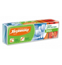 Губка для посуды "ХОЗЯЮШКА Мила" MIDI 10 шт.85*55*25мм арт.01003