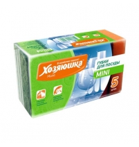 Губка для посуды "ХОЗЯЮШКА Мила" MINI 5 шт.70*45*22мм арт.01006