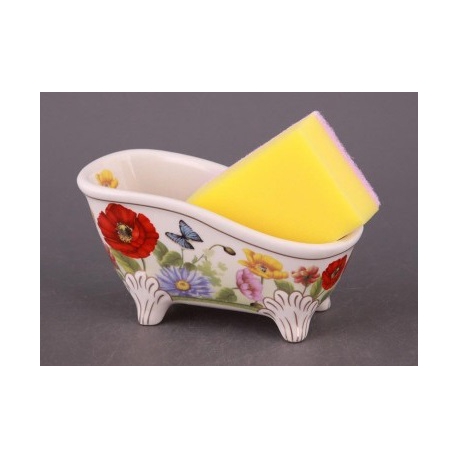 Набор подставка "Ванночка" + губка для мытья посуды 01-609 арт.275379