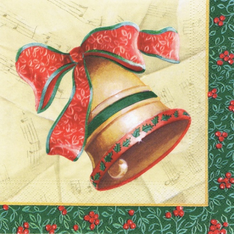 Салфетка НГ с рисунком 33*33 см 3-сл 20 шт 59-273 арт.81020/22/81624/82444