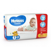 Подгузники Huggies Классик (3) джамбо 4-9 кг, 58шт. Huggies Арт. 9401033