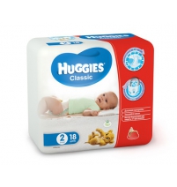 Подгузники Huggies Классик (2) 3-6 кг, 18шт. Huggies Арт. 9401021