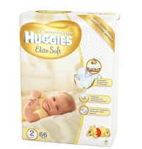 Подгузники Huggies Элит Софт (2) 4-7кг, 66 шт. Huggies Арт. 9400822