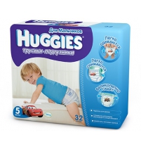 Трусики-подгузники Huggies 5 для мальчиков джамбо (13-17кг), 32 шт. Huggies Арт. 9401541