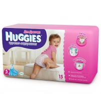 Трусики-подгузники Huggies 5 для девочек (13-17кг), 15 шт. Huggies Арт. 9401532