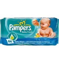 Влажные салфетки Памперс Беби Фреш сменный блок 64 шт. Pampers Арт. 39142