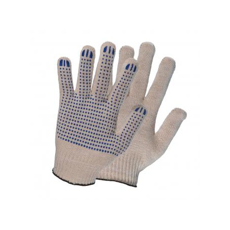 Перчатки ХБ с ПВХ 10 класс Точка 50гр арт.403