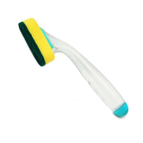 Щетка для мытья посуды с дозатором для мыла и запасной губкой арт.11-16459-10