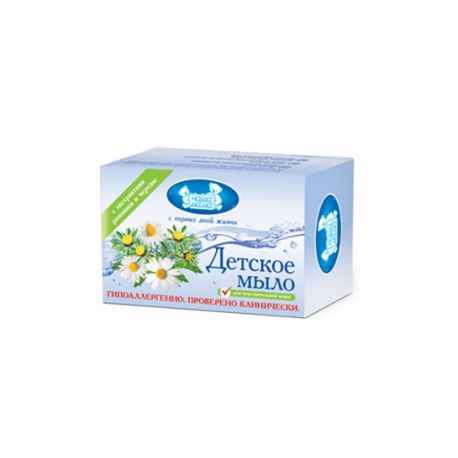  Детское мыло Ромашка с Чередой 100 гр. для чувств. кожи Наша мама 