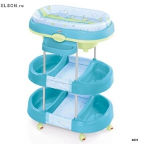 Стол пеленальный Brevi Acqua, гол/зел. с животными 