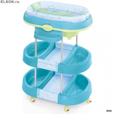 Стол пеленальный Brevi Acqua, гол/зел. с животными 