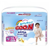Подгузники-трусики 13-25кг для девочек (XXL), 28шт (753143, 753467) Goon Арт. 753143