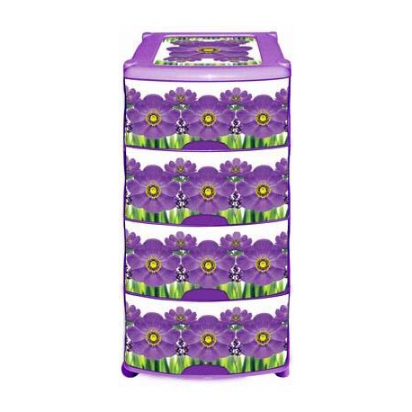Пластиковый комод с 4 ящиками Violet Фиалка Арт. 0352
