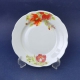 Тарелка мелкая диам. 200 мм Вырезной край Альпийские цветы красные (фарфор), р.1716 арт. 70302