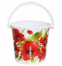 Ведро без крышки 10л. Красные маки арт.0110/68