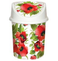 Контейнер с подвижной крышкой 14л Красные маки арт.0414/68