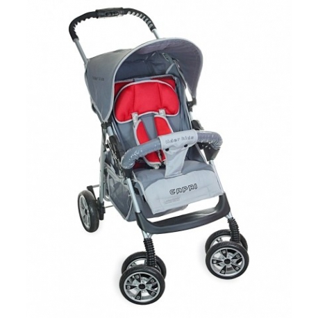 Коляска прогул. Lider Kids (АП) 4168 (6К) CAPRI, серый+красный