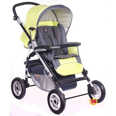 Коляска прогул. Lider Kids ВВ206А Quadro, зел+т.серый
