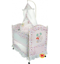 Кроватка Lider Kids ВС-357, розовый+собачка