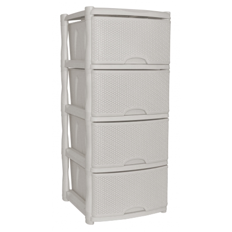 Пластиковый комод с 4 ящиками Rattan