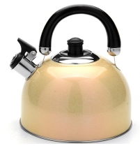 Чайник металлический БЕЖЕВЫЙ 2,7л со свистком МВ (х12) арт. 23595-1 