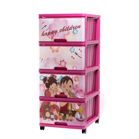 Комод DUNYA с рисунком HAPPY CHILDREN арт. 040317