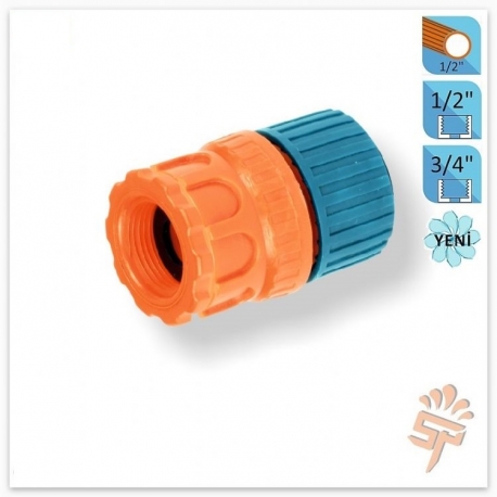 Переходник на трубу 3/4-1/2 с цанговым крепление Sayim арт. ТУР-68