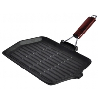 Сковорода-гриль с деревянной ручкой 36х22х1 см. Linea FERRO REGENT арт. 93-FE-6-36