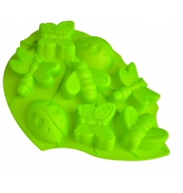 Форма для выпечки "Лист"(зеленая) 8 ячеек 28х22х3см. REGENT арт. 93-SI-FO-105