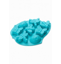 Форма для выпечки "Лист" (голубая) 8 ячеек 28х22х3см. REGENT арт. 93-SI-FO-105.2