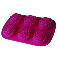 Форма силиконовая для выпечки 6 ячеек "РОЗОЧКИ" REGENT арт. 93-SI-FO-23