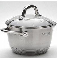 Кастрюля 2,1 л. стеклянная крышка утяж. МВ арт. 22386