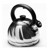 Чайник 2 л. серебристый со свистком нержавеющий корпус MB арт. 25895