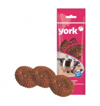 Губка для посуды медная 3 шт YORK арт. 004010