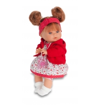 Кукла Juan Antonio Munecas Кристи в красном, плачущая, 30 см арт. 1337R