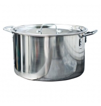 Котел 17л ОБЩЕПИТ (d30 h28 см) сварной, клепаные ручки КАТУНЬ арт. 181127/КТ-ОБ-18В