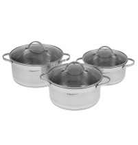 Набор кастрюль АЛЬТА 6 пр. (1,6л+2,2л+3,2л) КАТУНЬ арт. 123976