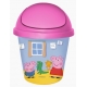 Детская мусорная корзина круглая 7л. Свинка Пеппа розовый арт. LA0543РР