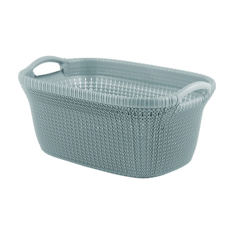 Корзина для белья плетеная KNIT. Цвет серо-синий Х60