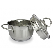 Кастрюля с 2 носиками 6,0 л стеклянная крышка арт. TS-24