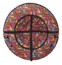 Санки надувные Тюбинг RT КОТЫ разноцветные, диаметр 118 см 