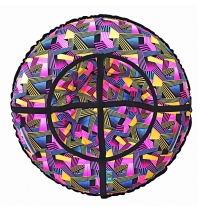 Санки надувные Тюбинг RT ЛЕНТЫ разноцветные полосатые, диаметр 118 см 