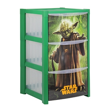 Комод пластиковый "Звездные Войны" (3 секции) арт. М 2791-З