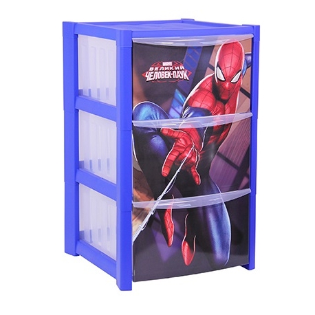 Комод пластиковый "Человек-Паук" (3 секции) арт. М 2791-М