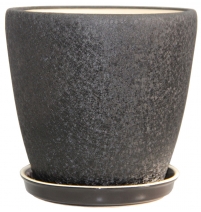 Горшок керамический Грация 2,5л шелк Черный