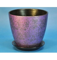Горшок бутон 12см Мрамор Сиреневый