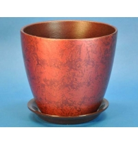 Горшок бутон 18см Мрамор Бордо