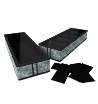 Коробка для обуви на 5 ячеек Кружево 26х78х12 см арт. 236