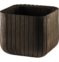 Пластиковое большое кашпо Keter Cube Planter M 22л арт.17202066