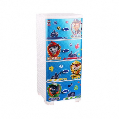 Детский комод для игрушек с 4 ящиками Щенячий патруль арт. М6132